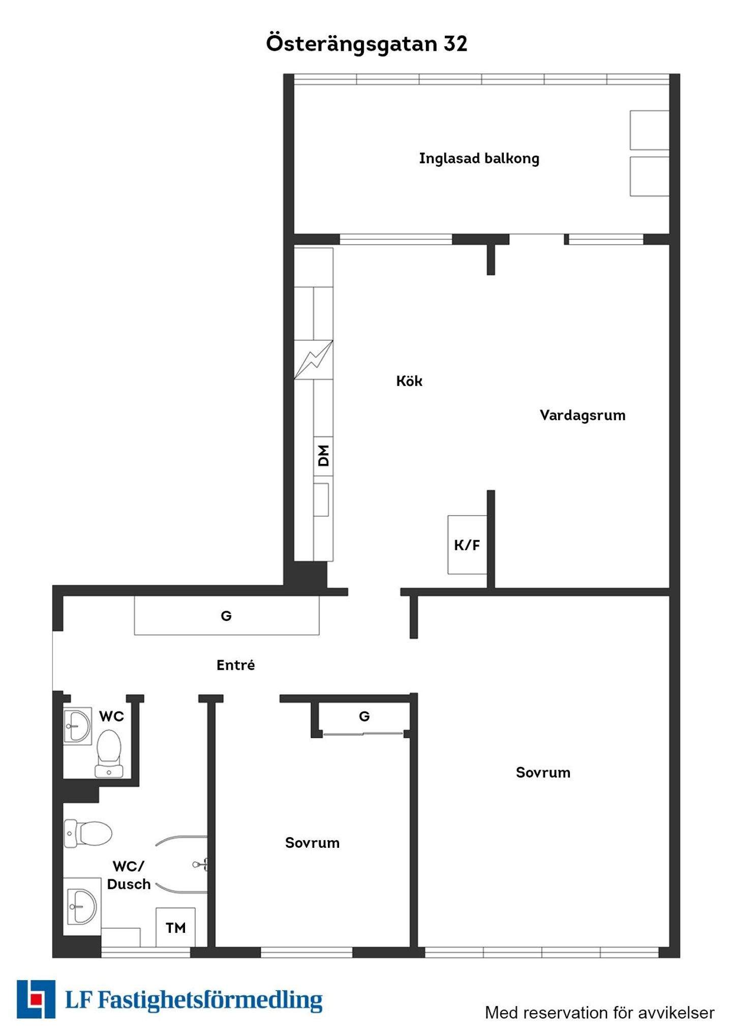 Planritning för Österängsgatan 32